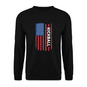 Sport Us Flag Kickball - Sweat-shirt Unisexe - noir - Devant - Alina (178cm) & Michal (187cm)