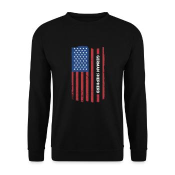 Drapeau du berger allemand américain - Sweat-shirt Unisexe - noir - Devant - Alina (178cm) & Michal (187cm)