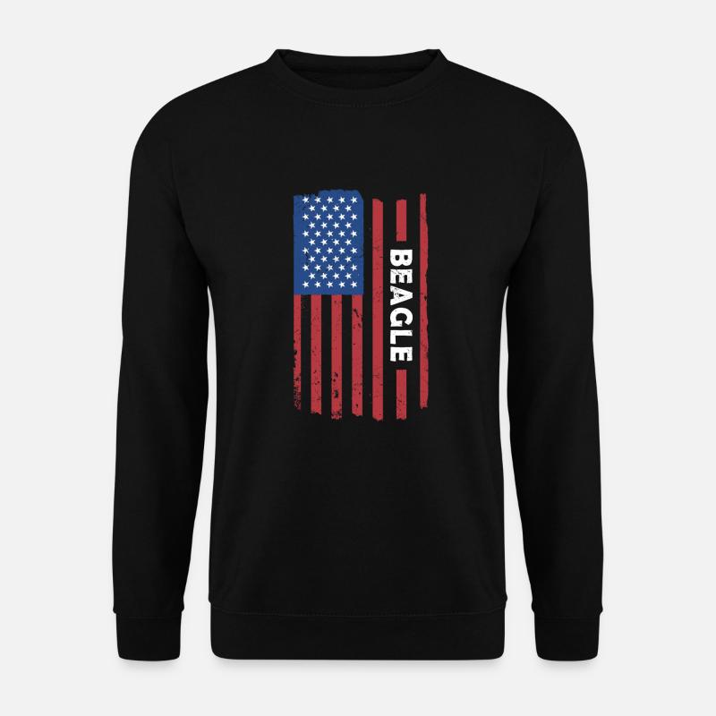 Drapeau Beagle Us - Sweat-shirt Unisexe - noir