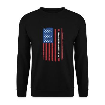 German Shorthaired Pointer Us Flag - Unisex Sweatshirt - black - Front - Alina (178cm) & Michal (187cm)