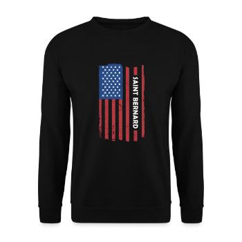 Drapeau de Saint-Bernard Us - Sweat-shirt Unisexe - noir - Devant - Alina (178cm) & Michal (187cm)
