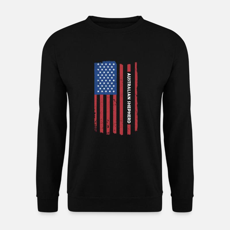 Chien Aussie Us Drapeau - Sweat-shirt Unisexe - noir