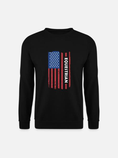 Sport Us Flag Equestrian - Unisex Sweatshirt - black