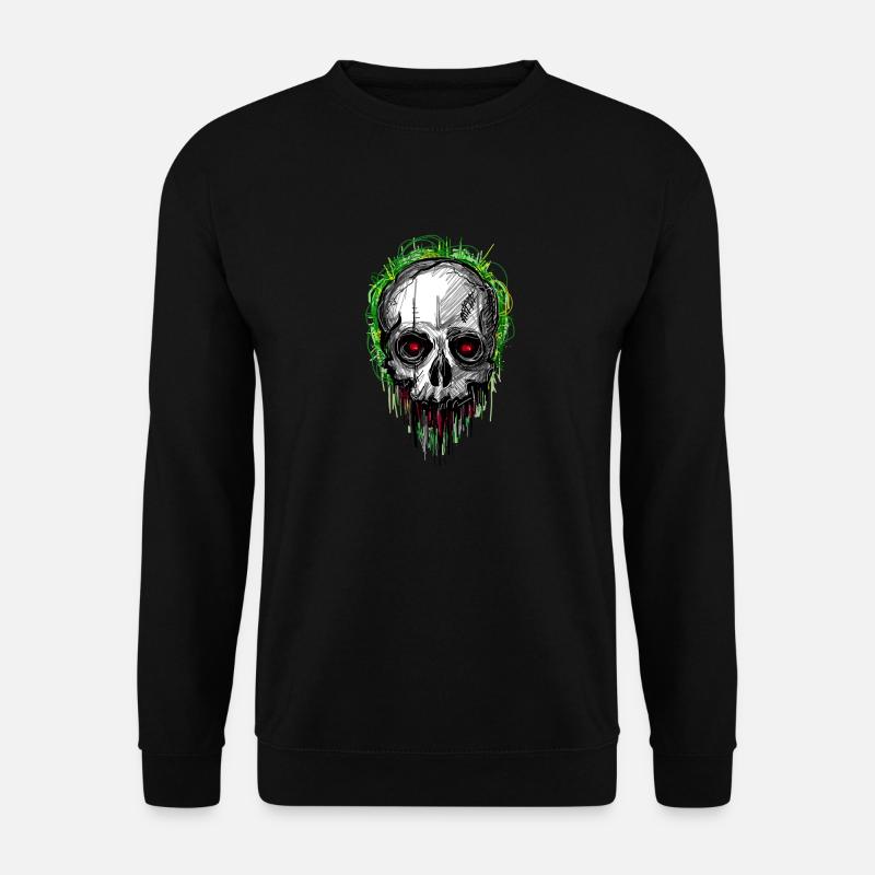 skull_scribble - Unisex Sweatshirt - black