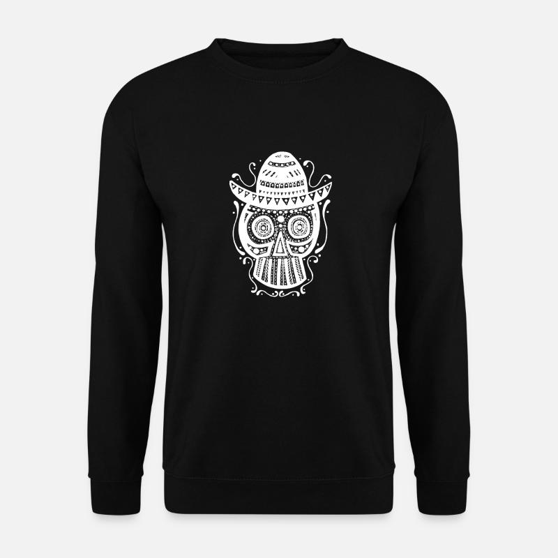 Sombrero Skull (White) - Sweat-shirt Unisexe - noir