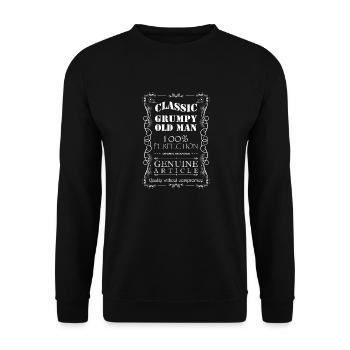 GRUMPY OLD MAN - Unisex Sweatshirt - black - Front - Alina (178cm) & Michal (187cm)