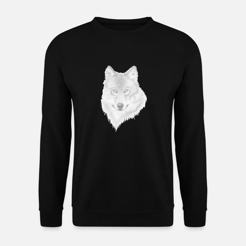 Wolf - Unisex Pullover - Schwarz