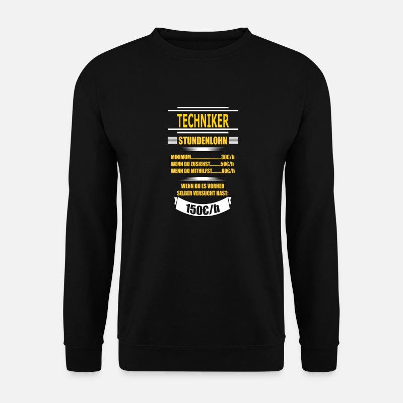 TECHNIKER - Unisex Pullover - Schwarz