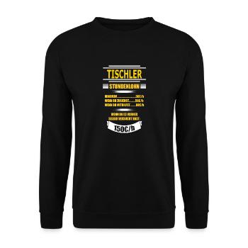 TISCHLER - Unisex Pullover - Schwarz - Vorne - Alina (178cm) & Michal (187cm)