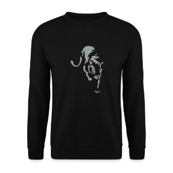Panther - Unisex Sweatshirt - black - Front - Alina (178cm) & Michal (187cm)
