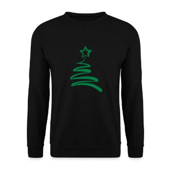 Weihnachtsbaum - Unisex Pullover - Schwarz - Vorne - Alina (178cm) & Michal (187cm)