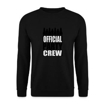 Official Party Crew - Unisex Pullover - Schwarz - Vorne - Alina (178cm) & Michal (187cm)