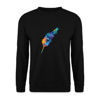 Feder - Unisex Pullover - Schwarz - Vorne - Alina (178cm) & Michal (187cm)