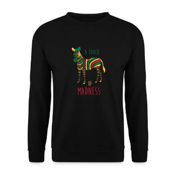 A Touch of Madness - Zebra - Color your Life ! - Unisex Pullover - Schwarz - Vorne - Alina (178cm) & Michal (187cm)