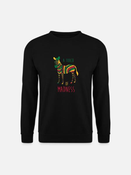 A Touch of Madness - Zebra - Color your Life ! - Sweat-shirt Unisexe - noir