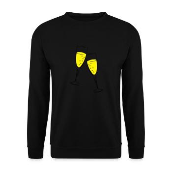sekt design glas - Unisex Pullover - Schwarz - Vorne - Alina (178cm) & Michal (187cm)