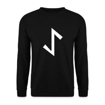 Character rune symbol gift Spirit Celtic - Unisex Sweatshirt - black - Front - Alina (178cm) & Michal (187cm)