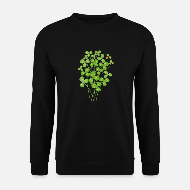 Marienkäfer Klee Glück - Unisex Pullover - Schwarz
