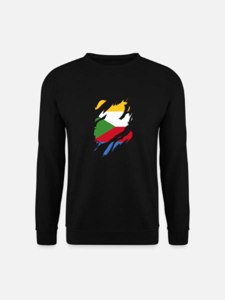 Motif déchiré du drapeau des Comores - Sweat-shirt Unisexe - noir