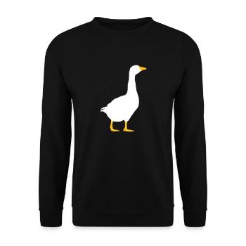 Design goose silhouette - Unisex Sweatshirt - black - Front - Alina (178cm) & Michal (187cm)