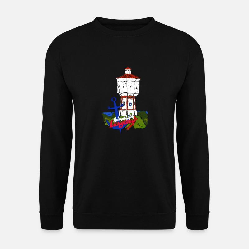 Mein Heimathafen Langeoog - Unisex Pullover - Schwarz