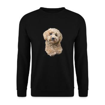 Pudel Pepe - Unisex Pullover - Schwarz - Vorne - Alina (178cm) & Michal (187cm)