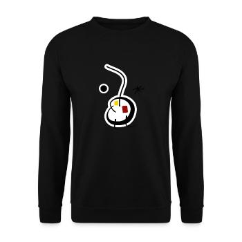Abstract - Unisex Sweatshirt - black - Front - Alina (178cm) & Michal (187cm)