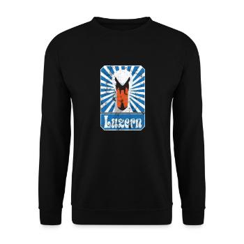 Luzerne - Sweat-shirt Unisexe - noir - Devant - Alina (178cm) & Michal (187cm)