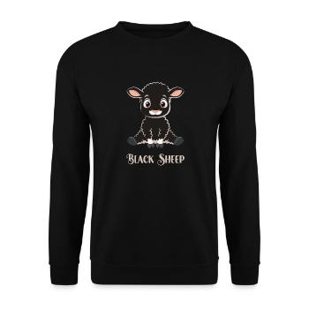 Black Sheep - Unisex Sweatshirt - black - Front - Alina (178cm) & Michal (187cm)