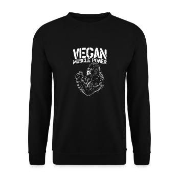 | végétalien | de remise en forme | de musculation | d’alimentation Sport - Sweat-shirt Unisexe - noir - Devant - Alina (178cm) & Michal (187cm)