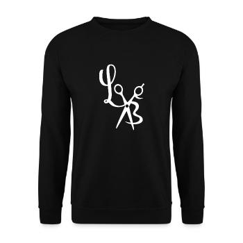 Salon de coiffure Coupe de cheveux Coiffeur Coiffeur - Sweat-shirt Unisexe - noir - Devant - Alina (178cm) & Michal (187cm)