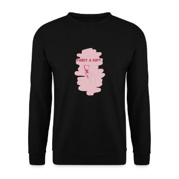 Fancy a cup - Sweat-shirt Unisexe - noir - Devant - Alina (178cm) & Michal (187cm)