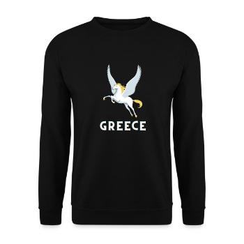 Grèce mythologie pégase vacances voyage - Sweat-shirt Unisexe - noir - Devant - Alina (178cm) & Michal (187cm)