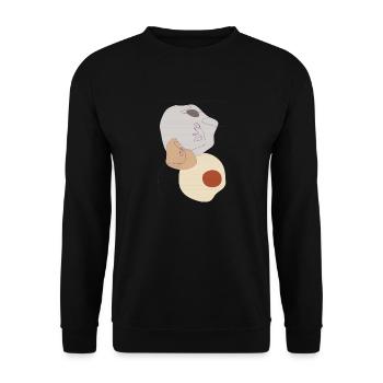 portrait stylisé de femme - Sweat-shirt Unisexe - noir - Devant - Alina (178cm) & Michal (187cm)