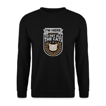 Animaux de compagnie tous les chats - Sweat-shirt Unisexe - noir - Devant - Alina (178cm) & Michal (187cm)