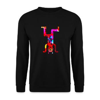 Musique drôle jazz retro song hipster vinyl rock - Sweat-shirt Unisexe - noir - Devant - Alina (178cm) & Michal (187cm)