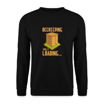 Beehive Ironic Beekeeper Hobby Beekeping - Unisex Sweatshirt - black - Front - Alina (178cm) & Michal (187cm)