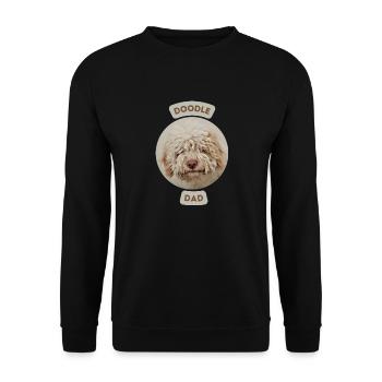Doodle dad - Unisex Sweatshirt - black - Front - Alina (178cm) & Michal (187cm)
