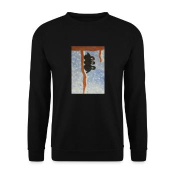 Die drei Raben - Unisex Pullover - Schwarz - Vorne - Alina (178cm) & Michal (187cm)