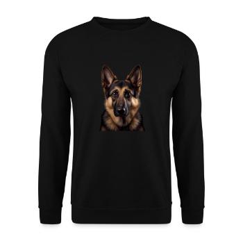 Cute Shepherd - Look into my eyes - Unisex Sweatshirt - black - Front - Alina (178cm) & Michal (187cm)