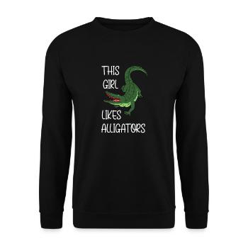 Une fille aime les reptiles, les mignons - Sweat-shirt Unisexe - noir - Devant - Alina (178cm) & Michal (187cm)
