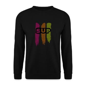 Skateboard SUP Surfing - Unisex Sweatshirt - black - Front - Alina (178cm) & Michal (187cm)