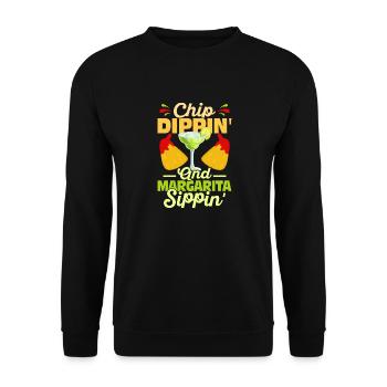 Chip Dippin' And Margarita Sippin' Nacho Cinco De - Unisex Pullover - Schwarz - Vorne - Alina (178cm) & Michal (187cm)