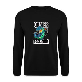 gamer passionné - Sweat-shirt Unisexe - noir - Devant - Alina (178cm) & Michal (187cm)