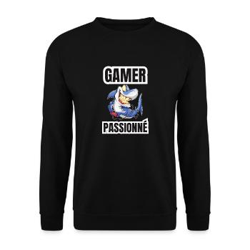gamer passionné - Sweat-shirt Unisexe - noir - Devant - Alina (178cm) & Michal (187cm)