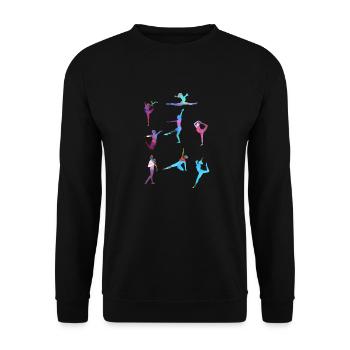 Gymnast, Yoga,Sports,Exercises,Dancing,Gymnastics - Unisex Sweatshirt - black - Front - Alina (178cm) & Michal (187cm)