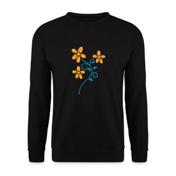 Flower Flower Plant - Unisex Sweatshirt - black - Front - Alina (178cm) & Michal (187cm)