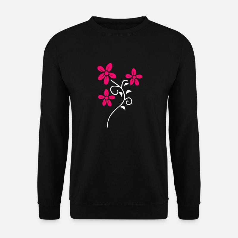 Flower Blume Pflanze - Unisex Pullover - Schwarz