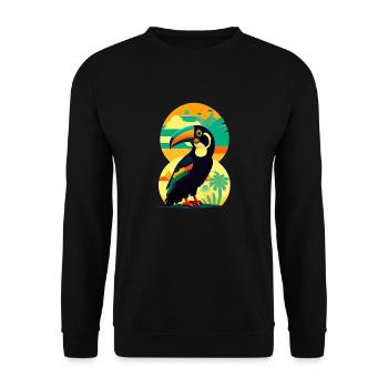 Toucan - Sweat-shirt Unisexe - noir - Devant - Alina (178cm) & Michal (187cm)