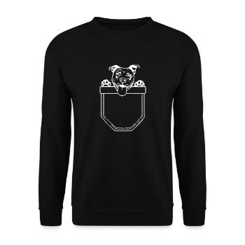 Hund Dog - Unisex Sweatshirt - black - Front - Alina (178cm) & Michal (187cm)